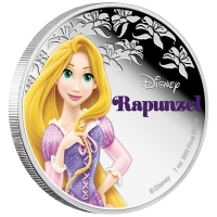 Niue - 2 NZD Disney Rapunzel 2016 - 1 Oz Silber