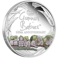 Australien - 1 AUD 100 Jahre Gumnut Babies 2016 - 1 Oz Silber