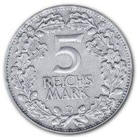 Deutsches Reich - 5 Mark Jahrtausendfeier der Rheinlande 1925 - Silbermnze