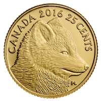 Kanada - 0.25 CAD Polarfuchs 2016 - 0,5g Gold PP