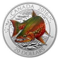Kanada - 20 CAD Kanadische Lachse 2. Ausgabe 2016 - 1 Oz Silber