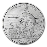 Tokelau - 5 NZD Territory (3.) Hakula Sailfish 2016 - 1 Oz Silber