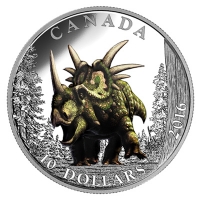 Kanada - 10 CAD Dinosaurier Styracosaurus - 1/2 Oz Silber