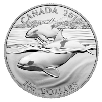 Kanada - 100 CAD $100 for $100 Orka 2016 - 1 Oz Silber
