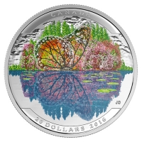 Kanada - 20 CAD Landschaftsillusion Schmetterling - 1 Oz Silber