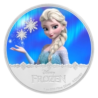 Niue - 2 NZD Disney Frozen Elsa 2016 - 1 Oz Silber