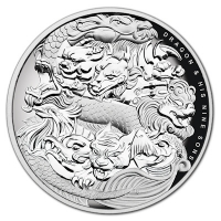 Tuvalu - 5 TVD Dragon and his 9 Sons - 5 Oz Silber