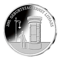 Deutschland - 20 EUR 200. GebT Ernst Litfa 2016 - Silber Spiegelglanz