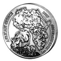 Ruanda - 50 RWF African Ounce Flusspferd 2017 - 1 Oz Silber PP