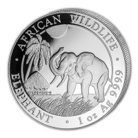 Somalia African Wildlife Elefant 2017 1 Oz Silber