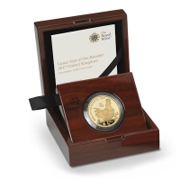 Grobritannien - 100 GBP Lunar Hahn 2017 - 1 Oz Gold PP