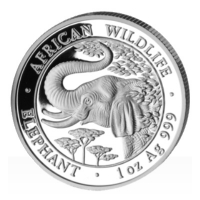 Somalia - African Wildlife Elefant 2005 - 1 Oz Silber