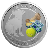 Kanada - 25 Cent Ich liebe meinen Hund - Sammlermnze