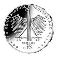 Deutschland - 20 EUR 125. Geb Otto Dix 2016 - Silber Spiegelglanz