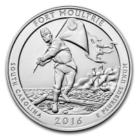 USA - 0,25 USD South Carolina Fort Moultrie 2016 - 5 Oz Silber