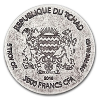 Tschad - 3000 Francs Tutankhamun 2016 - 5 Oz Silber