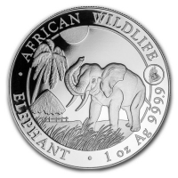Somalia - African Wildlife Elefant 2017 - 1 Oz Silber Privy Hahn