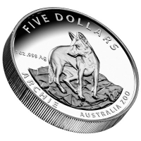 Australien - 5 AUD Dingo Archie 2017 - 1 Oz Silber HR