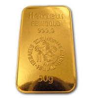 Goldbarren Umicore / Heraeus / Degussa 50g Gold