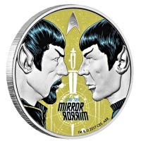 Tuvalu - 1 TVD Star Trek Mirror Mirror Mr. Spock 2017 - 1 Oz Silber