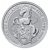 Grobritannien - 5 GBP Queens Beasts Unicorn Einhorn 2018 - 2 Oz Silber