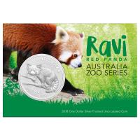 Australien - 1 AUD Roter Panda Ravi 2018 - 1 Oz Silber Blister