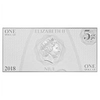 Niue - 1 NZD Star Trek Uhura - Silber-Banknote