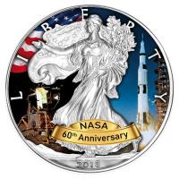 USA - 1 USD Silver Eagle Apollo 2018 - 1 Oz Silber Color