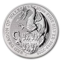 Grobritannien - 10 GBP Queens Beasts  Red Dragon 2018 - 10 Oz Silber