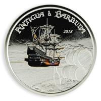 Antigua und Barbuda - 2 Dollar EC8 Rum Runner PP - 1 Oz Silber Color