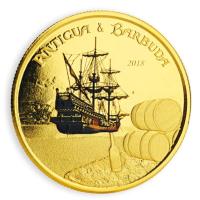 Antigua und Barbuda - 10 Dollar EC8 Rum Runner PP - 1 Oz Gold Color