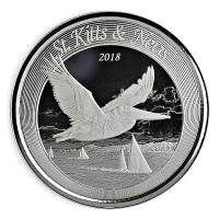 St. Kitts und Nevis - 2 Dollar EC8 Brauner Pelikan - 1 Oz Silber