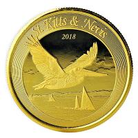 St. Kitts und Nevis - 10 Dollar EC8 Brauner Pelikan - 1 Oz Gold