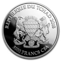 Tschad - 5000 Francs Mandala Lwe 2018 - 1 Oz Silber