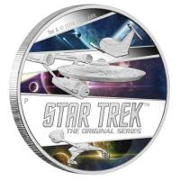 Tuvalu - 2 TVD Star Trek Schiffe Enterprise - 2 Oz Silber