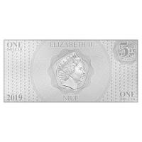Niue - 2 NZD Disney Lunar Mickey Schwein 2019 - Silber-Banknote