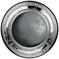 Australien 5 AUD Earth and Beyond Moon 1 Oz Silber