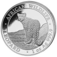 Somalia African Wildlife Leopard 2018 1 Oz Silber