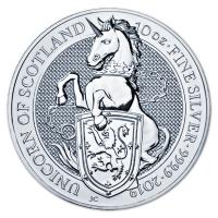 Grobritannien 10 GBP Queens Beasts Unicorn Einhorn 2019 10 Oz Silber