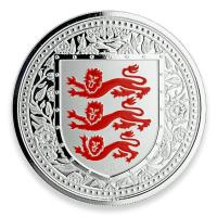 Gibraltar - 1 GBP Royal Arms of England rot / red 2018 - 1 Oz Silber Color