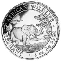 Somalia - African Wildlife Elefant 2019 - 1 Oz Silber Privy Schwein