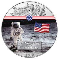 USA - 1 USD Silver Eagle Man on Moon 2019 - 1 Oz Silber Color