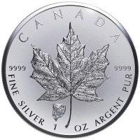 Kanada - 5 CAD Maple Leaf 2018 - 1 Oz Silber Privy Bison