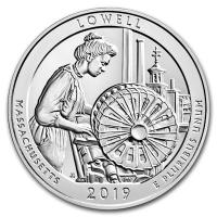 USA - 0,25 USD Massachusetts Lowell Park 2019 - 5 Oz Silber