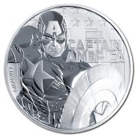 Tuvalu - 1 TVD Marvel Captain America 2019 - 1 Oz Silber
