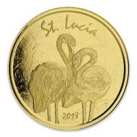 St. Lucia - 10 Dollar EC8 Flamingo - 1 Oz Gold