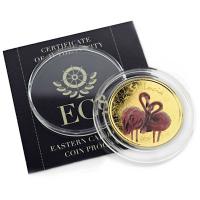 St. Lucia - 10 Dollar EC8 Flamingo - 1 Oz Gold Color
