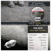 USA - 1 USD Silver Eagle First Step 2019 - 1 Oz Silber Color