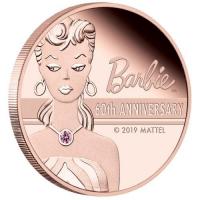 Tuvalu - 200 TVD 60 Jahre Barbie(TM) Pink Edition 2019 - 2 Oz Gold & Diamant