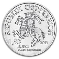 sterreich - 1,5 EUR 825 J. Leopold V. 2019 - 1 Oz Silber Blister